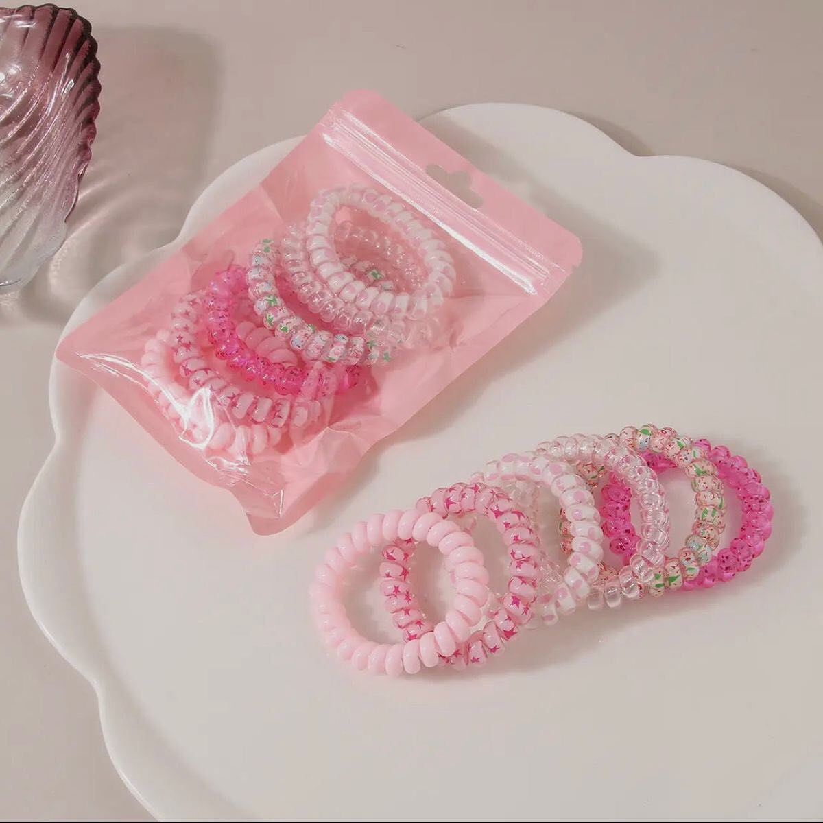 Pastel Spiral Hair Bands (Pack of 6) - Image 3