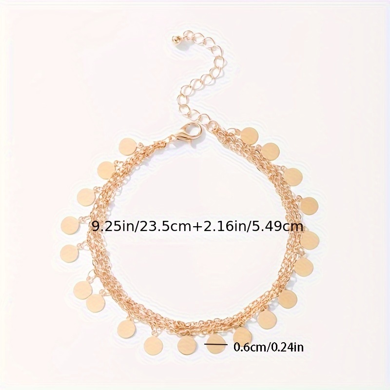 Golden Dangling Anklet - Image 4