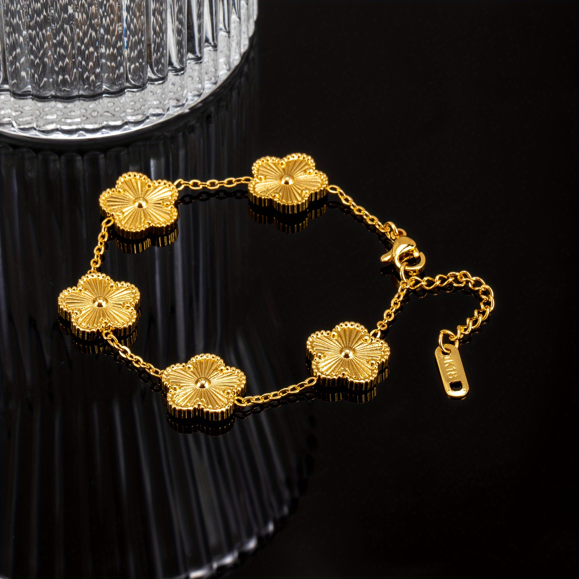 Golden Bloom Bracelet (18k Gold Plated) - Image 3