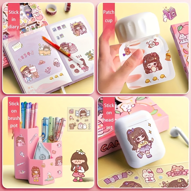 100pcs Cute Cartoon Stickers - Image 3