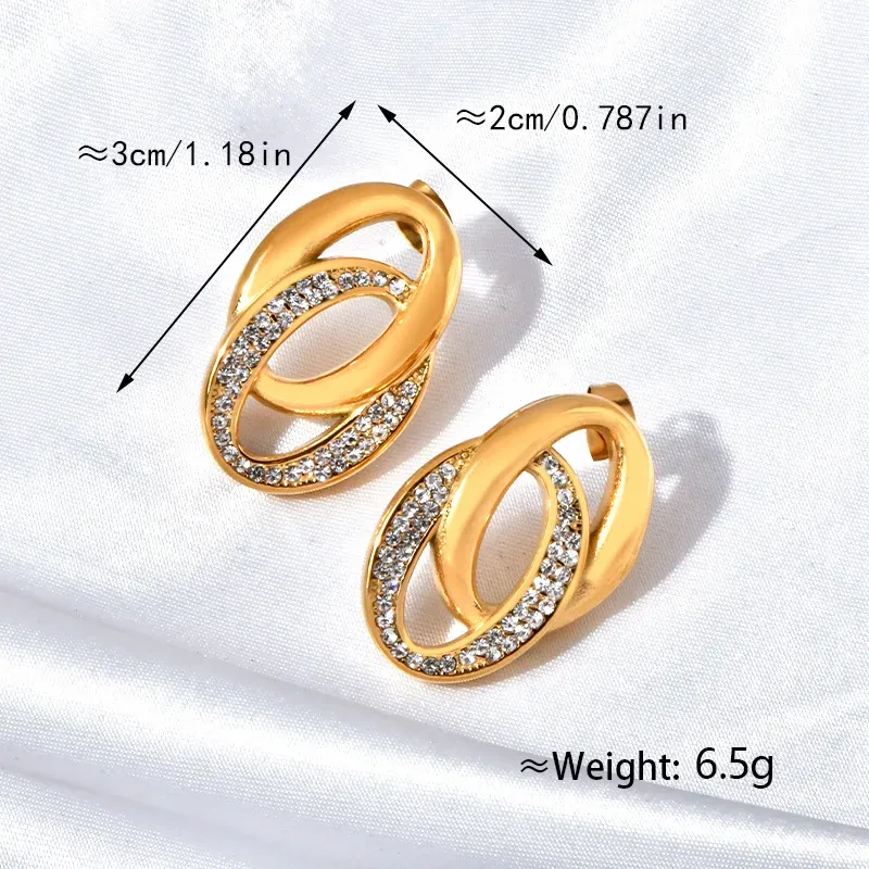 Elegant Circle Titanium Ear Studs - Image 5