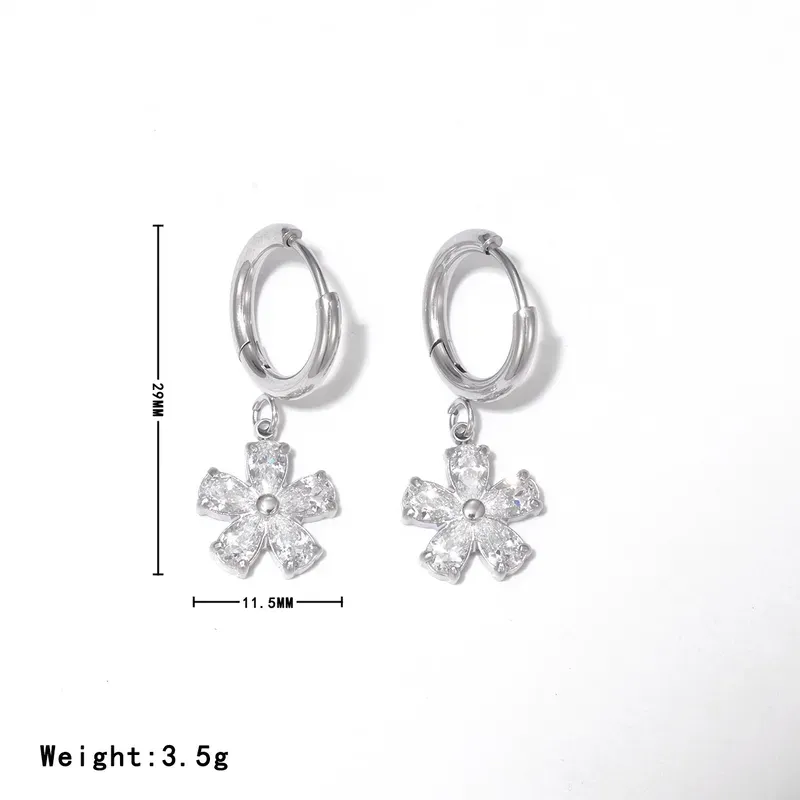 Vintage Sweet Flower Drop Earrings - Image 3