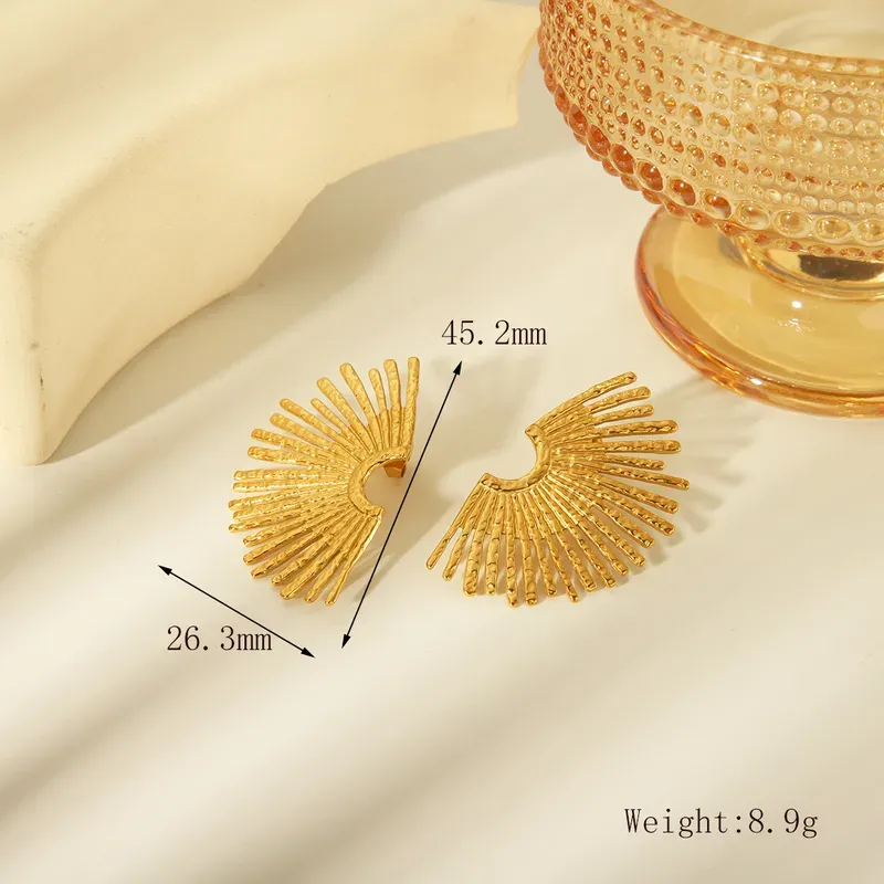 Retro Sun Ear Studs - Image 2