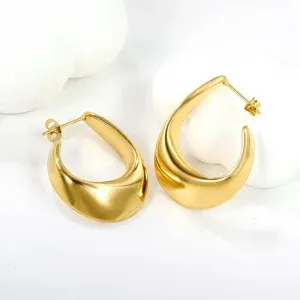 C‑Shape Gold-Plated Studs