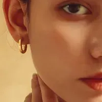 Circle Gold-Plated Earrings