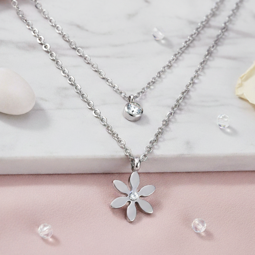 Flower Zircon Choker