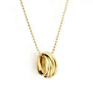 Mixed Circles Gold‑Plated Necklace