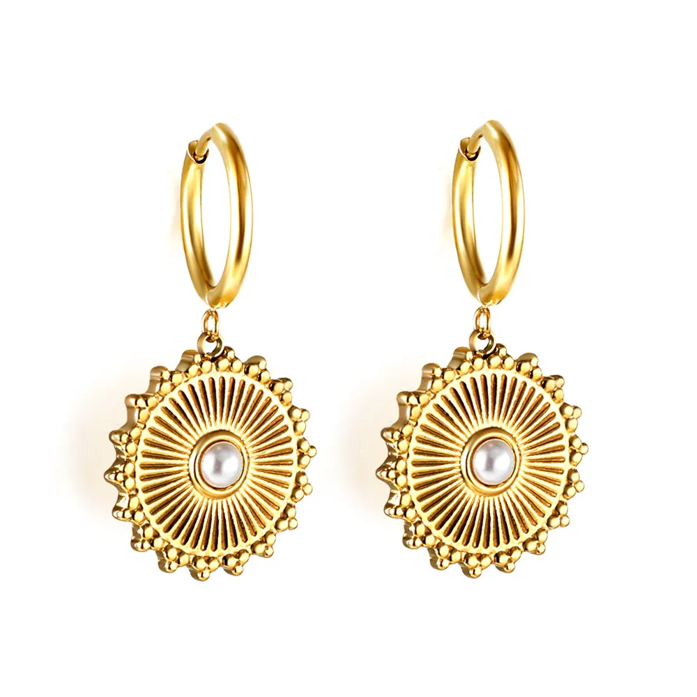 Round Cake Pearl Studs