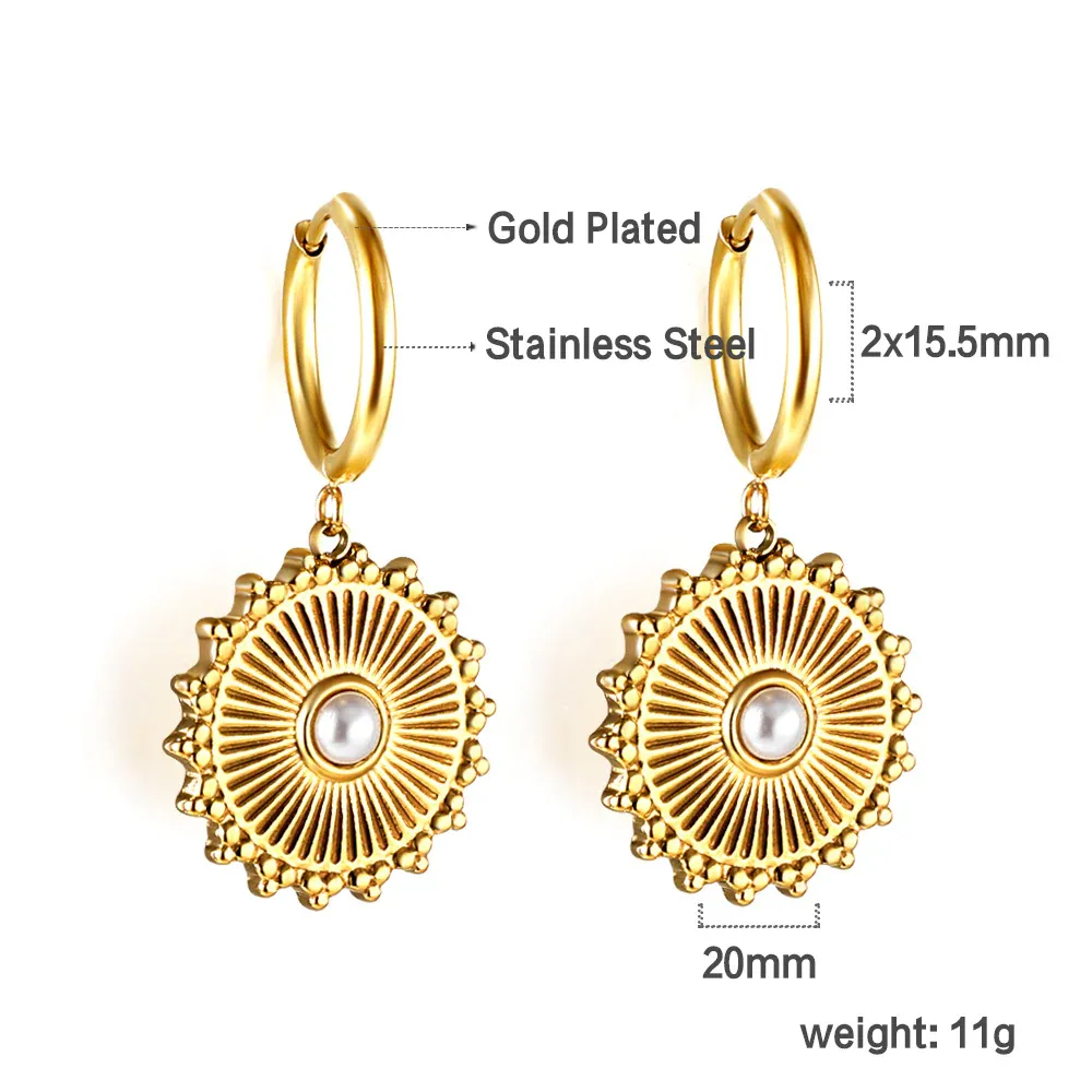 Round Cake Pearl Studs - Image 2