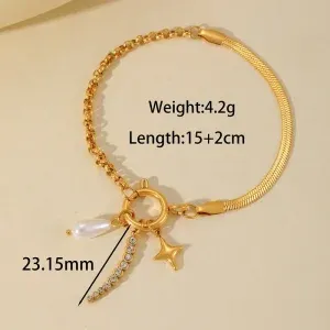 Cross Heart Flower Bracelet